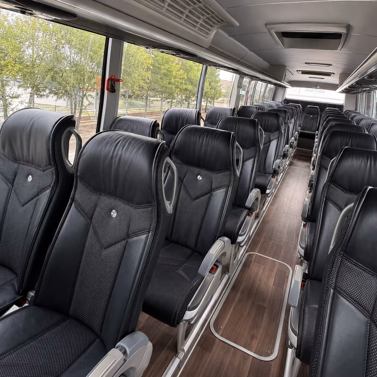 laredo 56 passenger charter bus inside