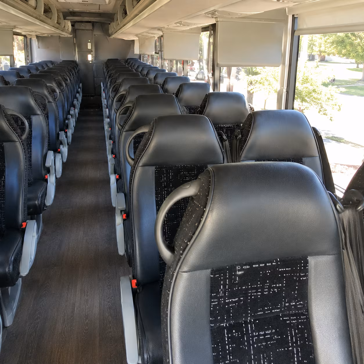laredo 56 passenger charter bus interior